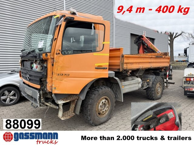 Mercedes-Benz Atego 1023 A 4x4, Einzelbereifung, Heckkran - شاحنة بهيكل معدني للمقصورة, شاحنة كرين: صورة 1 Mercedes-Benz Atego 1023 A 4x4, Einzelbereifung, Heckkran - شاحنة بهيكل معدني للمقصورة, شاحنة كرين: صورة 1