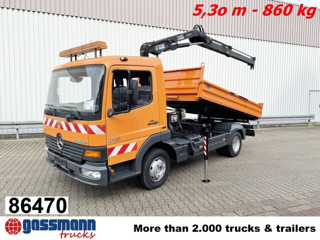 Mercedes-Benz Atego 815 K 4x2 mit Kran Hiab 055 B-1 CL - شاحنة قلاب, شاحنة كرين: صورة 1 Mercedes-Benz Atego 815 K 4x2 mit Kran Hiab 055 B-1 CL - شاحنة قلاب, شاحنة كرين: صورة 1