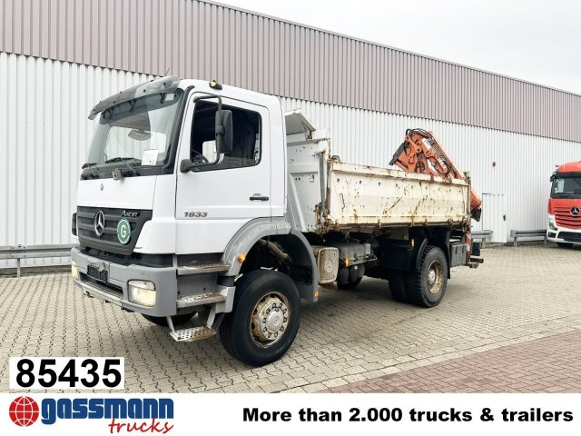 Mercedes-Benz Axor 1833 AK 4x4 mit Heckkran Atlas 105.2-A2L - شاحنة قلاب, شاحنة كرين: صورة 1 Mercedes-Benz Axor 1833 AK 4x4 mit Heckkran Atlas 105.2-A2L - شاحنة قلاب, شاحنة كرين: صورة 1