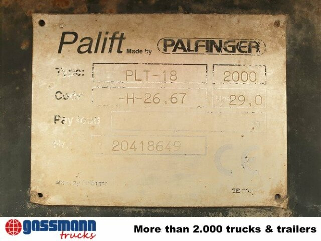 Palfinger Palift PLT-18 Abrollanlage - رافعة خطافية/ نظام اللودر الانزلاقي: صورة 4 Palfinger Palift PLT-18 Abrollanlage - رافعة خطافية/ نظام اللودر الانزلاقي: صورة 4