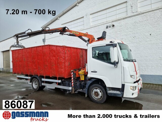 Renault D 180.75 4x2 mit Kran Palfinger PK6001 - شاحنات مسطحة, شاحنة كرين: صورة 1 Renault D 180.75 4x2 mit Kran Palfinger PK6001 - شاحنات مسطحة, شاحنة كرين: صورة 1