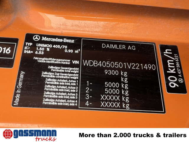 Unimog U 20 U405/70 4x4, Kipper, Winterdienstplatte - شاحنة توصيل مغلقة: صورة 5 Unimog U 20 U405/70 4x4, Kipper, Winterdienstplatte - شاحنة توصيل مغلقة: صورة 5