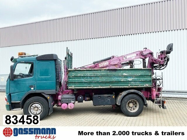 Volvo FM12-420 4x2 mit Heckkran Jonsered 1090, - شاحنة قلاب, شاحنة كرين: صورة 1 Volvo FM12-420 4x2 mit Heckkran Jonsered 1090, - شاحنة قلاب, شاحنة كرين: صورة 1