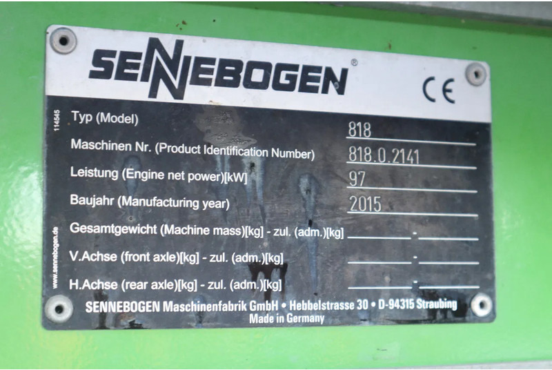تأجير Sennebogen 818 E K9 ULM | SORTING GRAB | GOOD TIRES Sennebogen 818 E K9 ULM | SORTING GRAB | GOOD TIRES: صورة 20