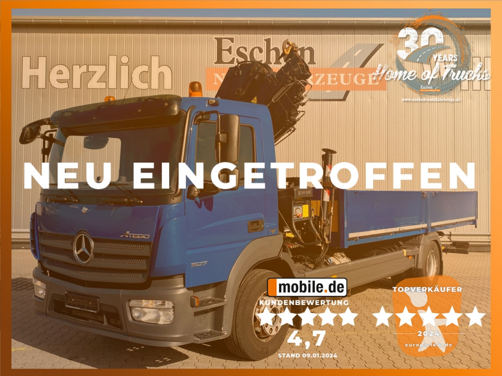 Mercedes-Benz 1527 L 4x2 Atego / HIAB 144 E-5 Hiduo Faltkran - شاحنات مسطحة, شاحنة كرين: صورة 1 Mercedes-Benz 1527 L 4x2 Atego / HIAB 144 E-5 Hiduo Faltkran - شاحنات مسطحة, شاحنة كرين: صورة 1