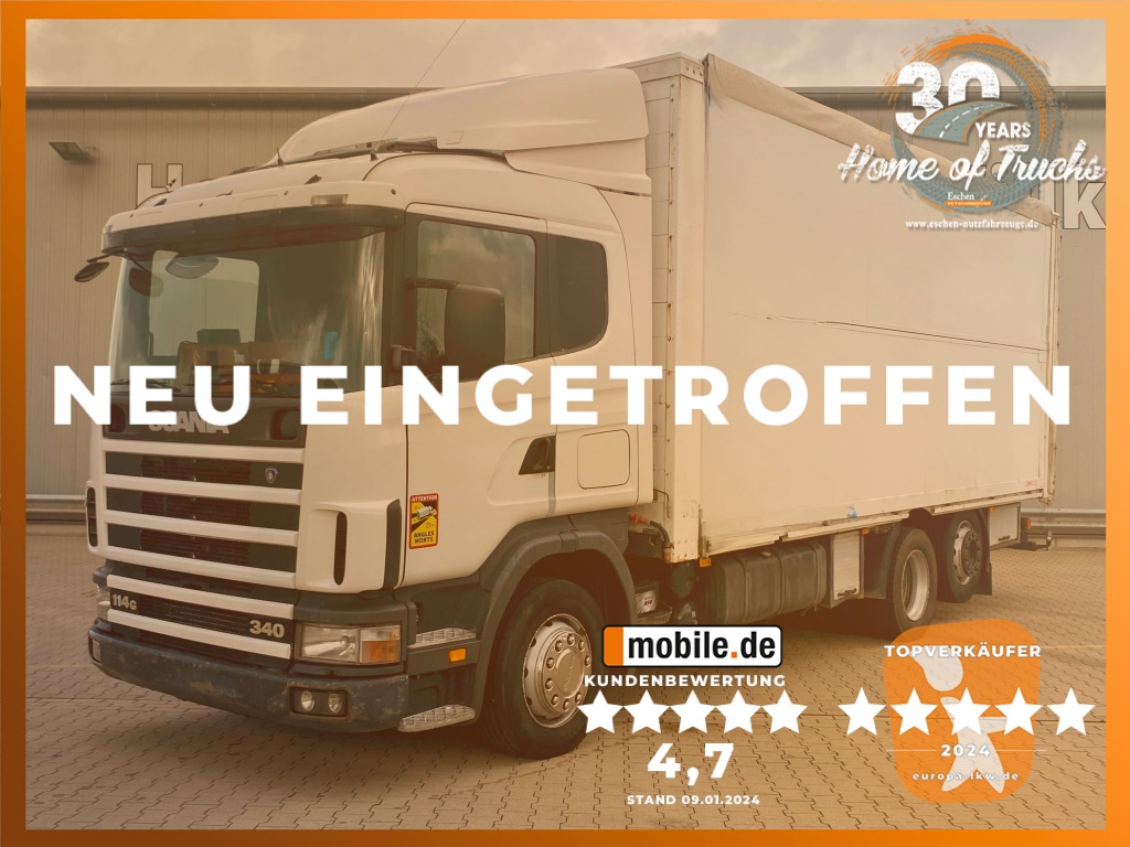 Scania 114 G 340 / 6x2 BL - شاحنة ذات ستائر جانبية: صورة 1 Scania 114 G 340 / 6x2 BL - شاحنة ذات ستائر جانبية: صورة 1
