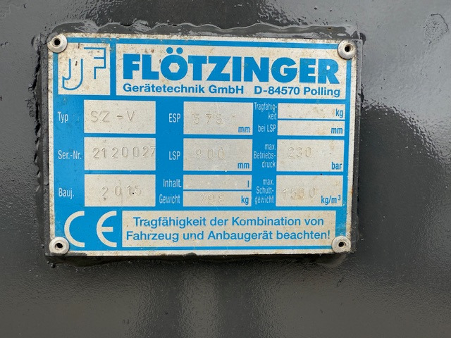 Flötzinger SZ-V - 2400 mm - Volvo/CAT/Komatsu -Krokodilgebiss - معدات تخزين حبوب: صورة 5 Flötzinger SZ-V - 2400 mm - Volvo/CAT/Komatsu -Krokodilgebiss - معدات تخزين حبوب: صورة 5