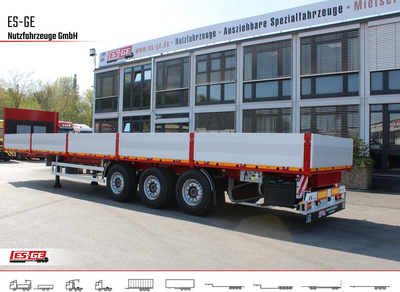 نصف مقطورة مسطحة ES-GE 3-Achs Sattelanhänger -Bordwände: صورة 8