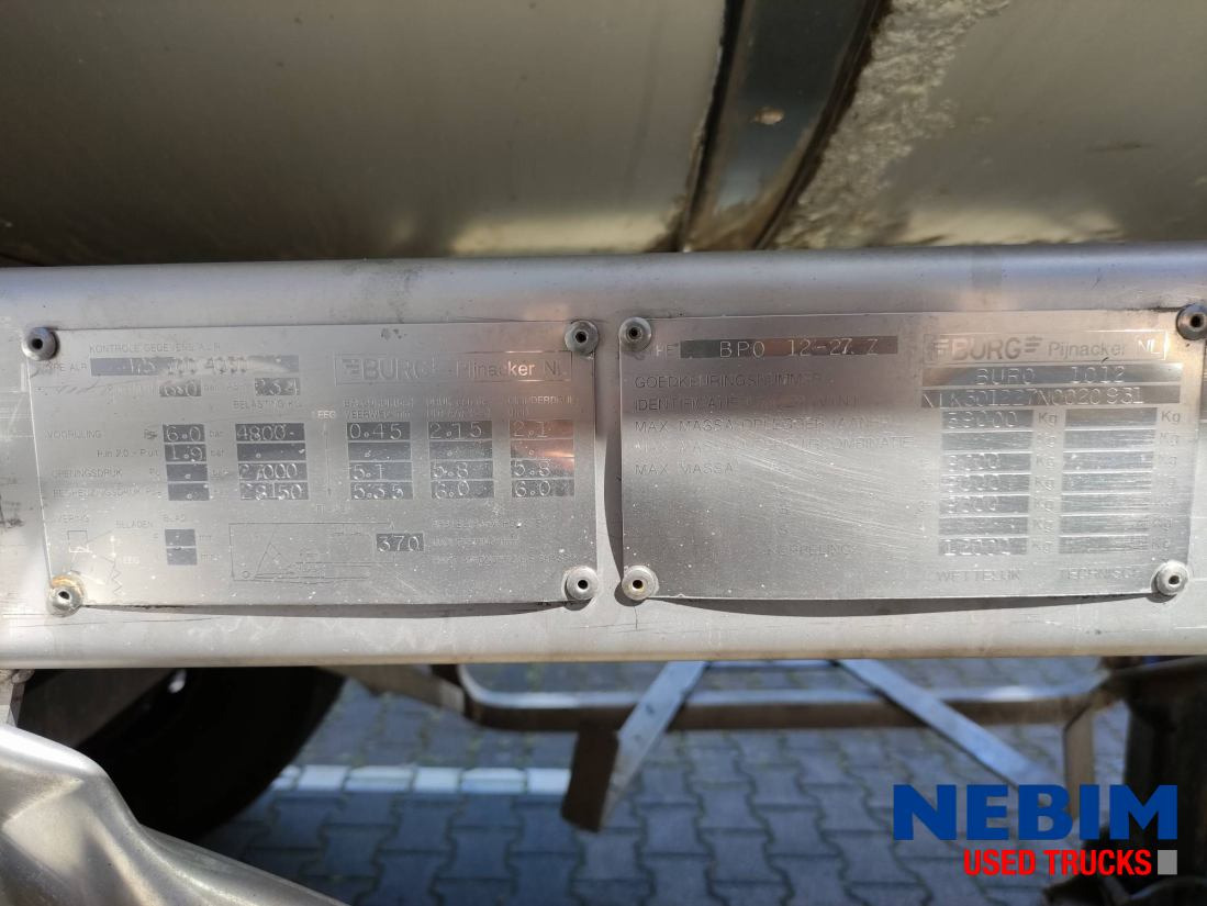 Burg BPO 12-27 Z - Tank 26.165 Ltr - نصف مقطورة صهريج: صورة 4 Burg BPO 12-27 Z - Tank 26.165 Ltr - نصف مقطورة صهريج: صورة 4