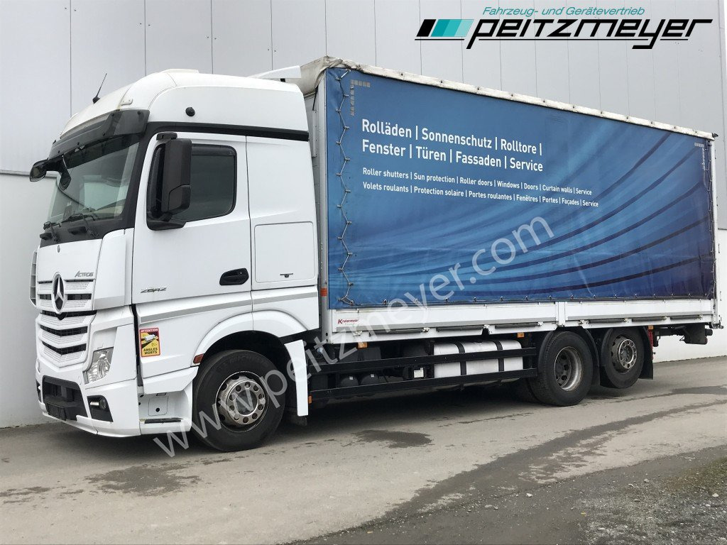 MERCEDES-BENZ Actros 2542 LL Pritsche, EU 6, Klima, Standklima, - شاحنة ذات ستائر جانبية: صورة 2 MERCEDES-BENZ Actros 2542 LL Pritsche, EU 6, Klima, Standklima, - شاحنة ذات ستائر جانبية: صورة 2