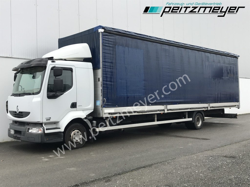 RENAULT (F) Midlum 220.12 Maxi Pritsche 9,5 m MAXI - شاحنة ذات ستائر جانبية: صورة 1 RENAULT (F) Midlum 220.12 Maxi Pritsche 9,5 m MAXI - شاحنة ذات ستائر جانبية: صورة 1