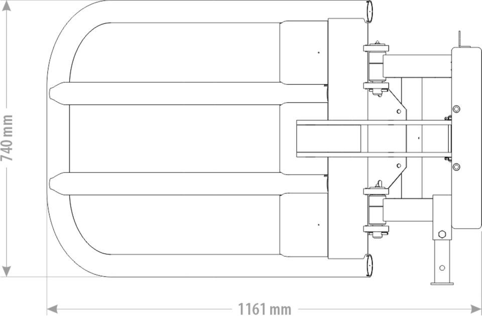 Ballenzange Rundbellenzange Silozange Frontlader Euro Fendt - مشبك: صورة 2 Ballenzange Rundbellenzange Silozange Frontlader Euro Fendt - مشبك: صورة 2