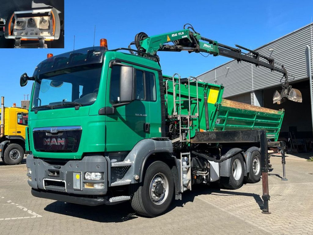 MAN TG-S 28.480 6x4H-4 BL 3-Achs Kipper Kran Funk Li - شاحنة قلاب, شاحنة كرين: صورة 1 MAN TG-S 28.480 6x4H-4 BL 3-Achs Kipper Kran Funk Li - شاحنة قلاب, شاحنة كرين: صورة 1