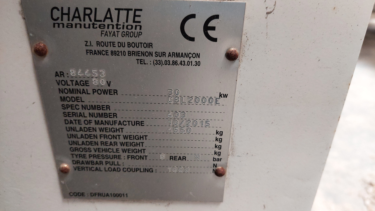 CBL2000E belt loader Charlatte - محمل الحزام: صورة 2 CBL2000E belt loader Charlatte - محمل الحزام: صورة 2