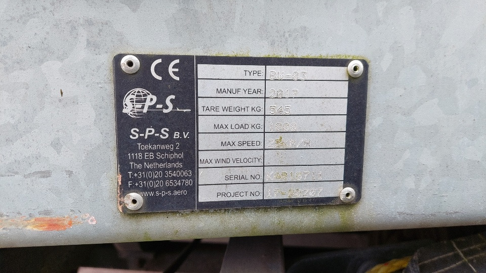 SPS BW01/BW03 Baggage cart - معدات الدعم الأرضي: صورة 2 SPS BW01/BW03 Baggage cart - معدات الدعم الأرضي: صورة 2