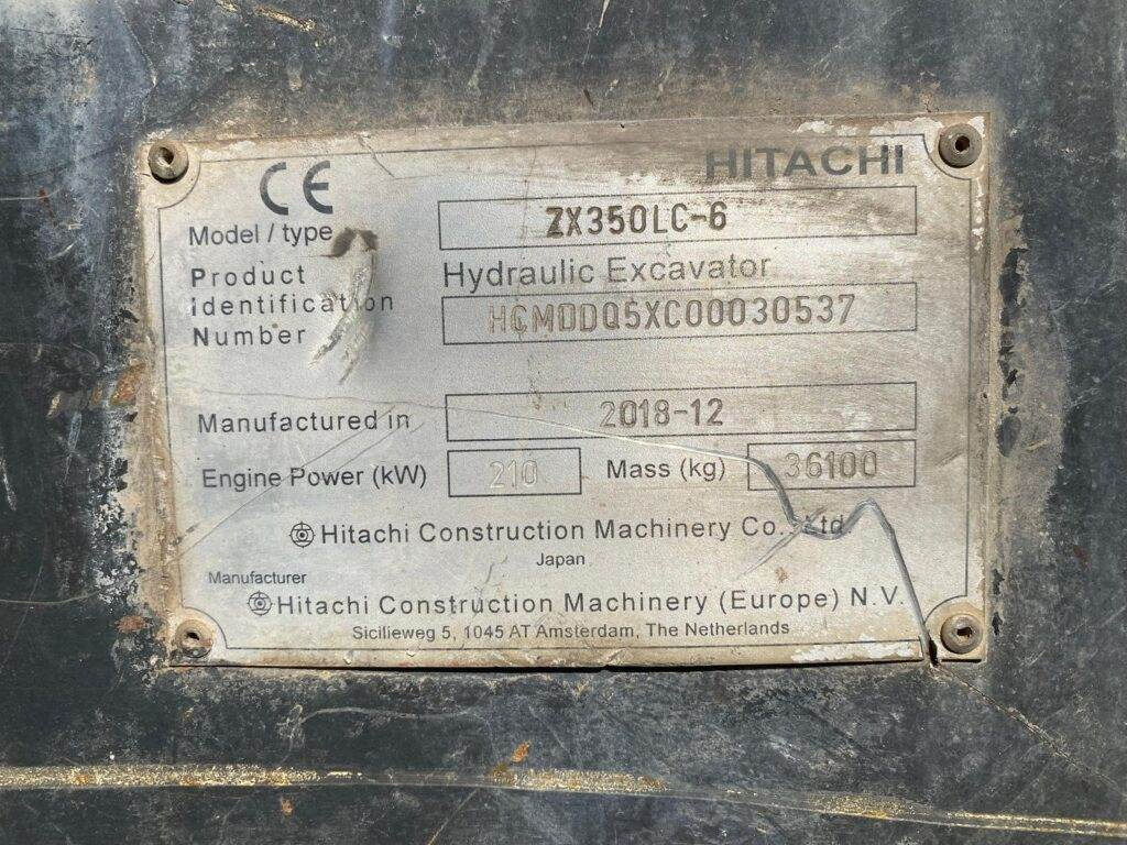 حفار زاحف Hitachi ZX350LC-6: صورة 22