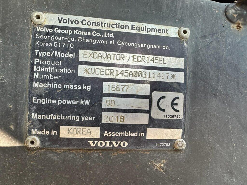 تأجير  Volvo ECR145EL Volvo ECR145EL: صورة 24