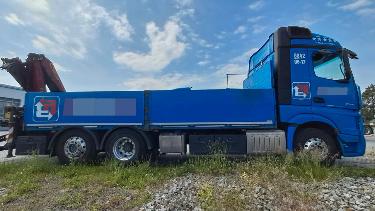 Mercedes-Benz ACTROS 2545 6x2 Pritsche Kran Palfinger PK20001K - شاحنات مسطحة, شاحنة كرين: صورة 1 Mercedes-Benz ACTROS 2545 6x2 Pritsche Kran Palfinger PK20001K - شاحنات مسطحة, شاحنة كرين: صورة 1