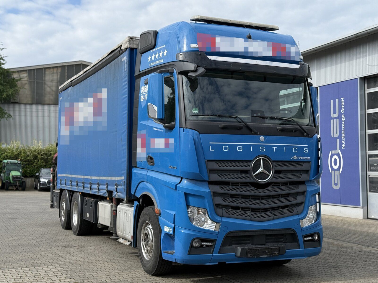 Mercedes-Benz Actros 6x2 Pritsche Kran Palfinger PK34002 + JIB - شاحنة ذات ستائر جانبية, شاحنة كرين: صورة 1 Mercedes-Benz Actros 6x2 Pritsche Kran Palfinger PK34002 + JIB - شاحنة ذات ستائر جانبية, شاحنة كرين: صورة 1