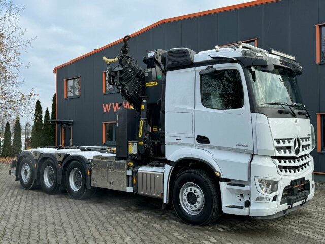 Mercedes-Benz Arocs 3253 8x4 Abrollkipper Kran Palfinger 37002 - شاحنة برافعة خطافية, شاحنة كرين: صورة 1 Mercedes-Benz Arocs 3253 8x4 Abrollkipper Kran Palfinger 37002 - شاحنة برافعة خطافية, شاحنة كرين: صورة 1