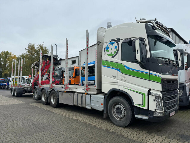 Volvo FH 510 8x4 Holztransporter Kran PENZ + Anhänger - شاحنة قطع الأشجار, شاحنة كرين: صورة 1 Volvo FH 510 8x4 Holztransporter Kran PENZ + Anhänger - شاحنة قطع الأشجار, شاحنة كرين: صورة 1