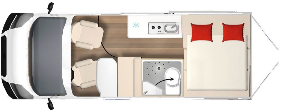 Bürstner B66 600 C Gästebett quer zur Sitzgruppe - كرفان فان: صورة 2 Bürstner B66 600 C Gästebett quer zur Sitzgruppe - كرفان فان: صورة 2