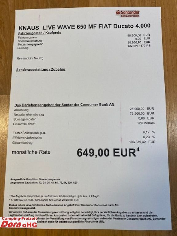 Knaus L!VE WAVE 650 MF Automatik/180 PS/Heavy - موتر هوم شبه متكامل: صورة 5 Knaus L!VE WAVE 650 MF Automatik/180 PS/Heavy - موتر هوم شبه متكامل: صورة 5