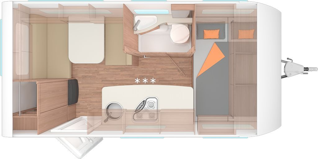 Weinsberg CaraOne 420 QD Auflastung 1350 kg - كرفان سحب: صورة 2 Weinsberg CaraOne 420 QD Auflastung 1350 kg - كرفان سحب: صورة 2