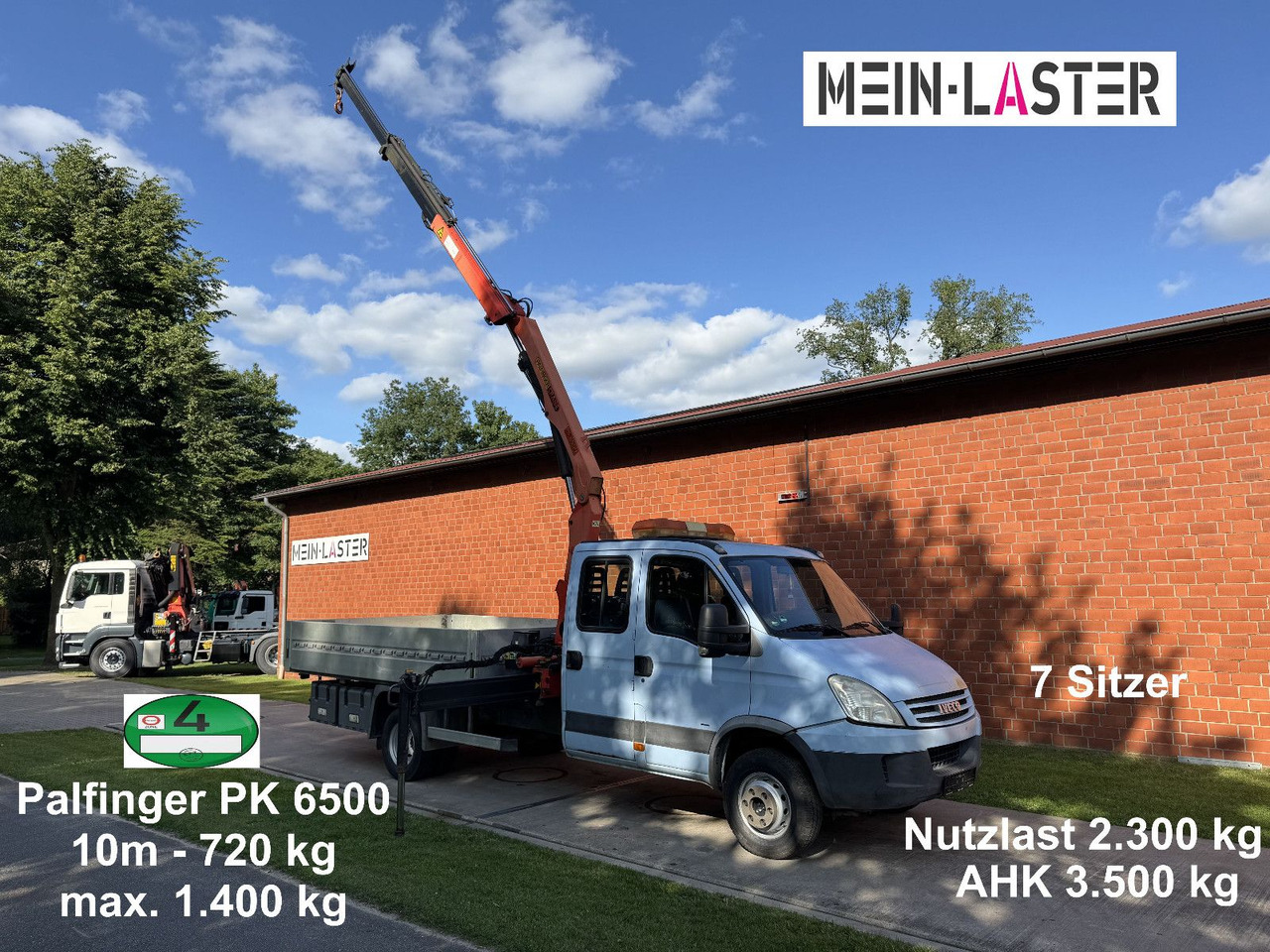 Iveco 65C180 3.0d Palfinger PK 6500 7 Sitzer NL 2300kg - شاحنة توصيل مفتوحة, الشاحنات الصغيرة كابينة مزدوجة: صورة 1 Iveco 65C180 3.0d Palfinger PK 6500 7 Sitzer NL 2300kg - شاحنة توصيل مفتوحة, الشاحنات الصغيرة كابينة مزدوجة: صورة 1