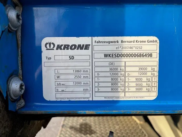 Krone 14x XL Krone mega vario schuifzeil trailer - نصف مقطورة بصندوق مغلق: صورة 2 Krone 14x XL Krone mega vario schuifzeil trailer - نصف مقطورة بصندوق مغلق: صورة 2