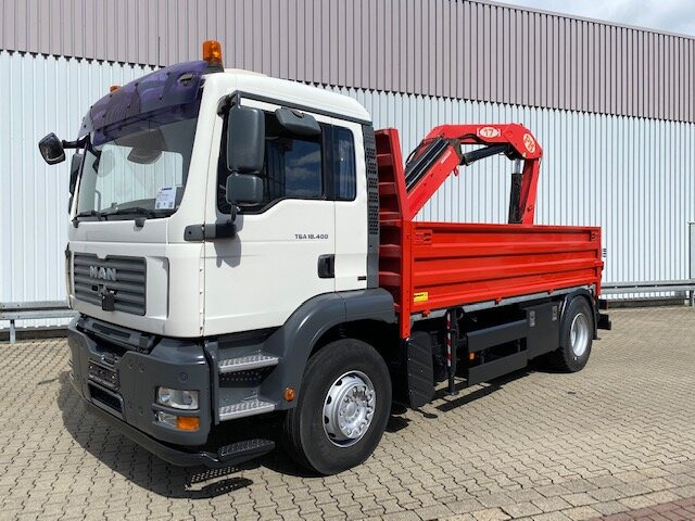 MAN TGA 18.400 4x2 BL TGA 18.400 4x2 BL Pritsche Heckkran PM17523 - شاحنة كرين, شاحنات مسطحة: صورة 1 MAN TGA 18.400 4x2 BL TGA 18.400 4x2 BL Pritsche Heckkran PM17523 - شاحنة كرين, شاحنات مسطحة: صورة 1