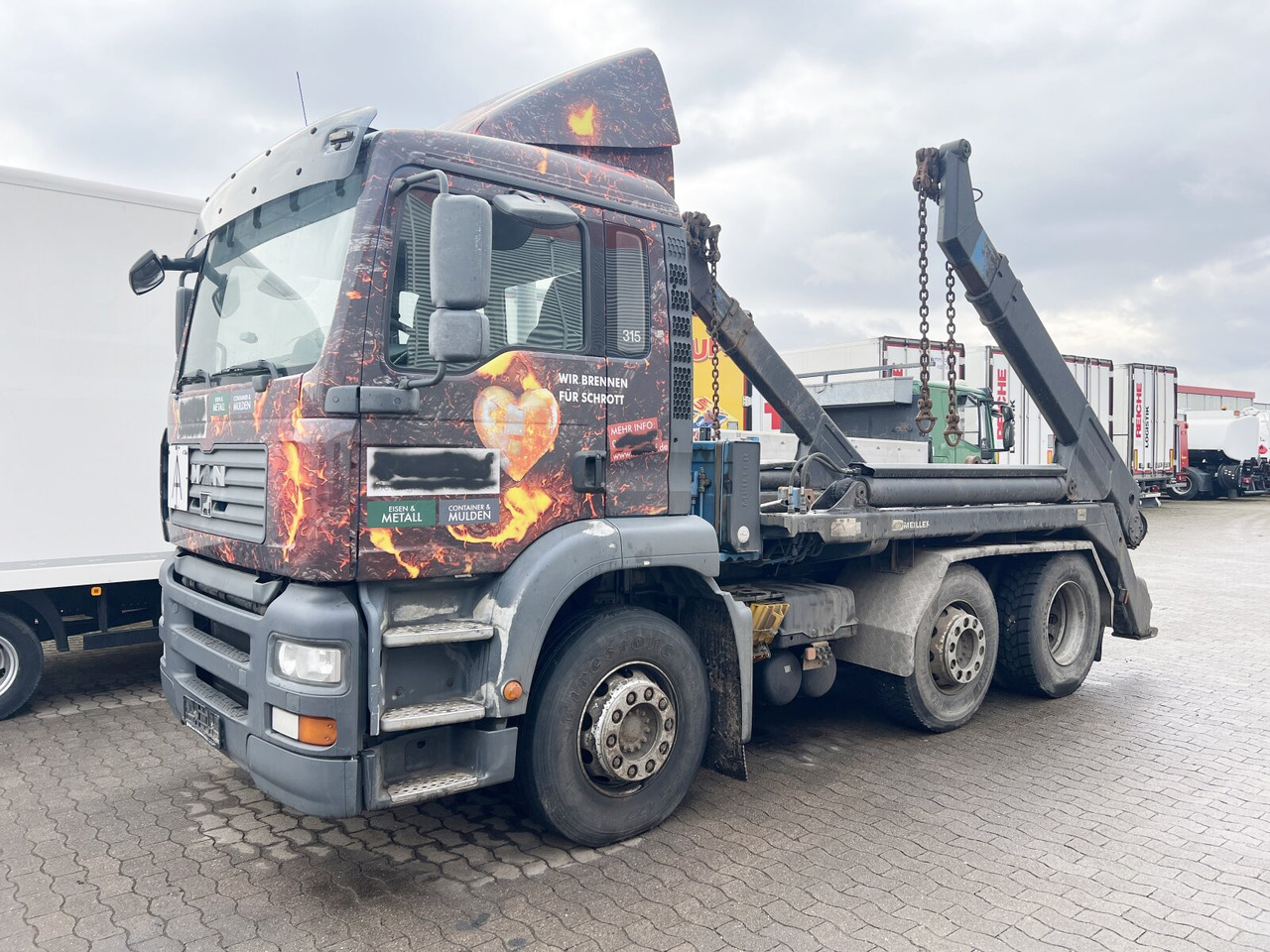 شاحنة لودر انزلاقي MAN TGA 26.410 6X2/4 BL Motorschaden! TGA 26.410 6X2/4 BL, Vorlauf Lenk-Liftachse, Meiller Tele.: صورة 7