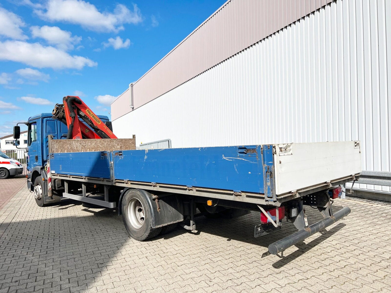 شاحنة كرين, شاحنات مسطحة MAN TGM 15.250/340 4X2 BL TGM 15.250/340 4X2 BL mit Kran Palfinger PK 11001: صورة 13
