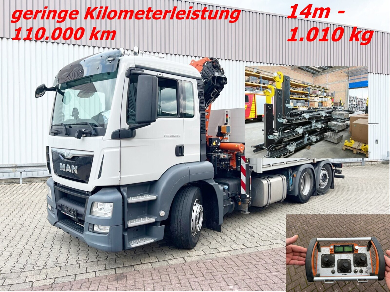MAN TGS 26.360/400 6x2-4 BL TGS 26.360/400 6x2-4 BL, Lenk-/Lift, Kran Atlas AK 206.3E A5, Funk - شاحنة برافعة خطافية, شاحنة كرين: صورة 1 MAN TGS 26.360/400 6x2-4 BL TGS 26.360/400 6x2-4 BL, Lenk-/Lift, Kran Atlas AK 206.3E A5, Funk - شاحنة برافعة خطافية, شاحنة كرين: صورة 1