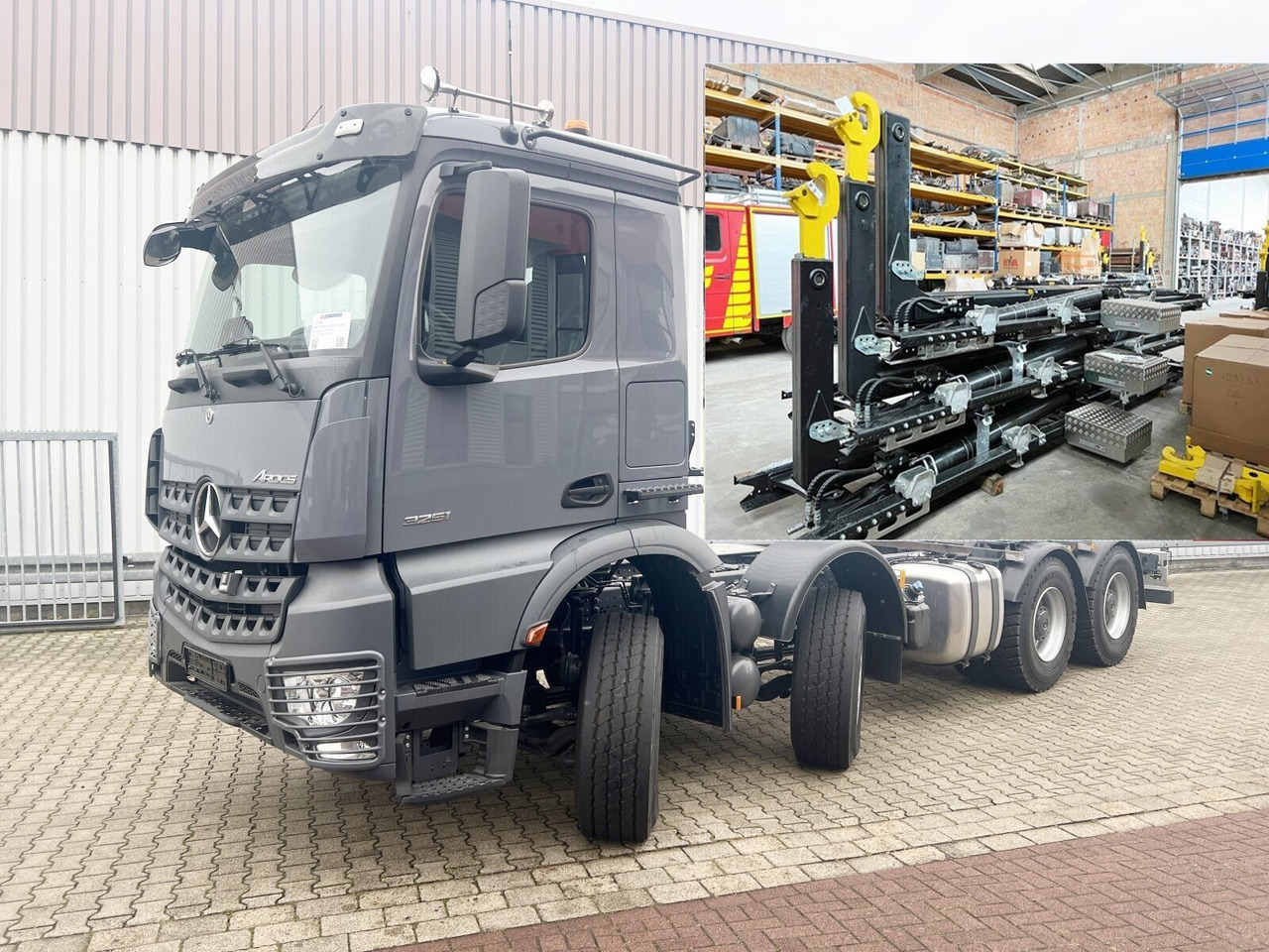 Mercedes-Benz Arocs 3251 L 8x4/4 Arocs 3251 L 8x4/4, Motorabtrieb - شاحنة برافعة خطافية: صورة 1 Mercedes-Benz Arocs 3251 L 8x4/4 Arocs 3251 L 8x4/4, Motorabtrieb - شاحنة برافعة خطافية: صورة 1