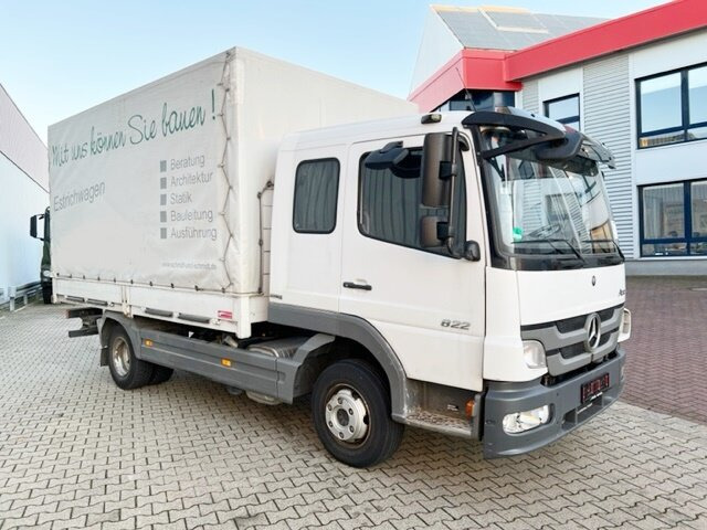 شاحنة ذات ستائر جانبية Mercedes-Benz Atego 822 4x2 Atego 822 4x2, Doka mit Kombisitzbank: صورة 8