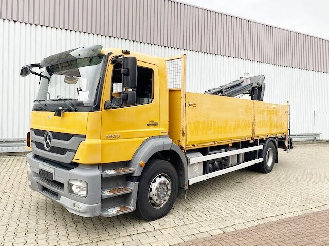 Mercedes-Benz Axor 1833 L 4x2 Axor 1833 L 4x2 mit Heckkran Hiab XS 133 K-2 - شاحنة كرين, شاحنات مسطحة: صورة 1 Mercedes-Benz Axor 1833 L 4x2 Axor 1833 L 4x2 mit Heckkran Hiab XS 133 K-2 - شاحنة كرين, شاحنات مسطحة: صورة 1