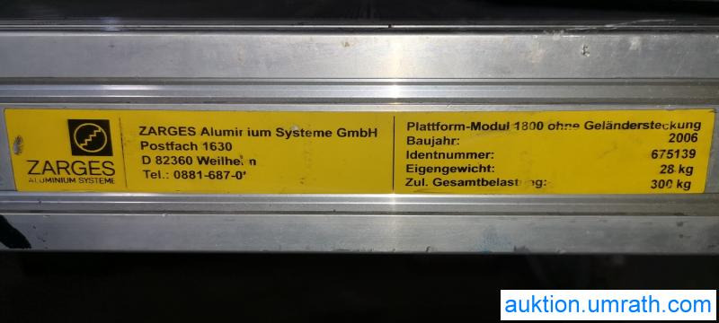 Posten Konvolut Zarges Plattform Laufsteg Bühne Überstieg Gehsteig Sockel Treppen Aluminium hochwertig - معدات الورشة: صورة 4 Posten Konvolut Zarges Plattform Laufsteg Bühne Überstieg Gehsteig Sockel Treppen Aluminium hochwertig - معدات الورشة: صورة 4