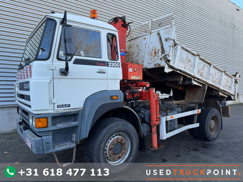 DAF 2300 / 4X4 / Crane + Kipper / 217.000 KM / Full Steel / Belgium Truck - شاحنة كرين: صورة 1 DAF 2300 / 4X4 / Crane + Kipper / 217.000 KM / Full Steel / Belgium Truck - شاحنة كرين: صورة 1