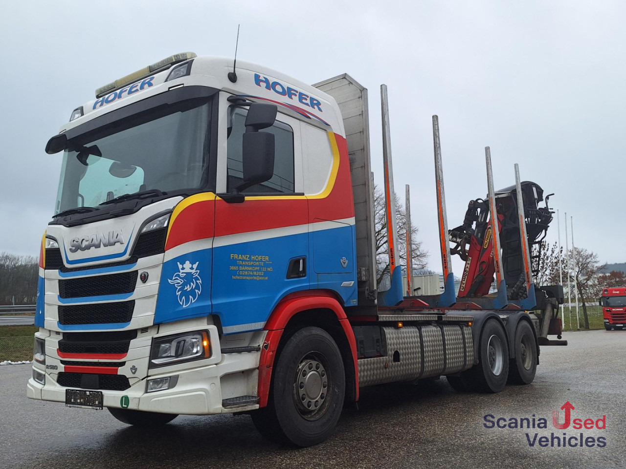 SCANIA R 580 B6x4NB+Epsilon M12 Z - شاحنة قطع الأشجار, شاحنة كرين: صورة 1 SCANIA R 580 B6x4NB+Epsilon M12 Z - شاحنة قطع الأشجار, شاحنة كرين: صورة 1