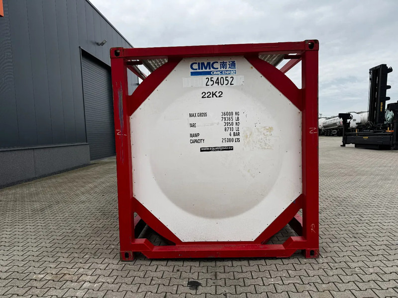 CIMC 20FT ISO, 25.080L / 1-COMP / 3 BAFFELS / T12 / 4 manholes / ADR valid until 02/2027 - خزان تخزين: صورة 5 CIMC 20FT ISO, 25.080L / 1-COMP / 3 BAFFELS / T12 / 4 manholes / ADR valid until 02/2027 - خزان تخزين: صورة 5