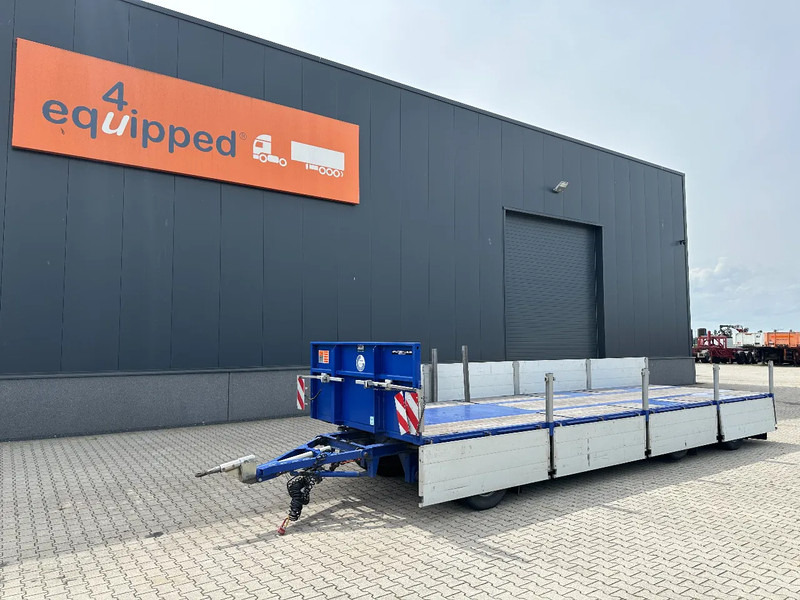 Floor zeer mooie AXD.330 3-assige aanhanger met alu zijborden, rongpotten, liftas, geschoopeerd, NL-aanhanger - مقطورات مسطحة: صورة 2 Floor zeer mooie AXD.330 3-assige aanhanger met alu zijborden, rongpotten, liftas, geschoopeerd, NL-aanhanger - مقطورات مسطحة: صورة 2