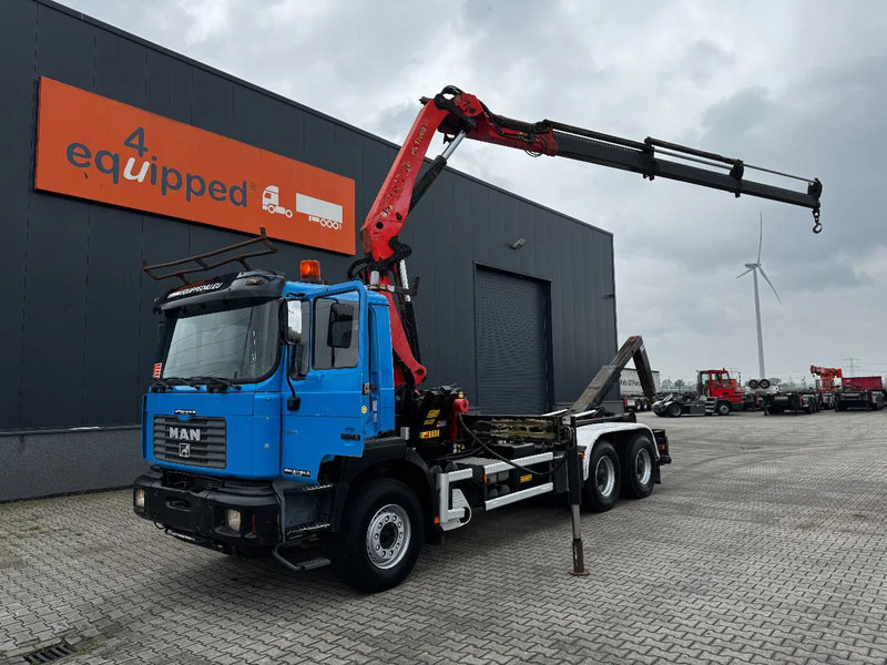 MAN FE 410A, 6x4, EURO 2, Palfinger PK17000 Crane + VDL HOOK, full spring, manual gearbox, MOT 9/2025 - شاحنة برافعة خطافية, شاحنة كرين: صورة 1 MAN FE 410A, 6x4, EURO 2, Palfinger PK17000 Crane + VDL HOOK, full spring, manual gearbox, MOT 9/2025 - شاحنة برافعة خطافية, شاحنة كرين: صورة 1