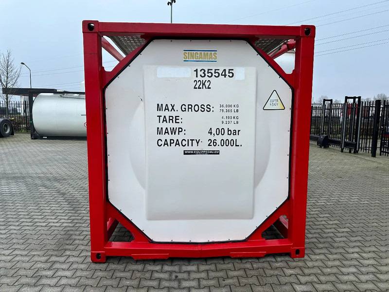 SINGAMAS 20FT ISO, 26.000L/1-COMP/3 BAFFELS/3 manholes, 5Y inspection: 06/2027 - خزان تخزين: صورة 5 SINGAMAS 20FT ISO, 26.000L/1-COMP/3 BAFFELS/3 manholes, 5Y inspection: 06/2027 - خزان تخزين: صورة 5
