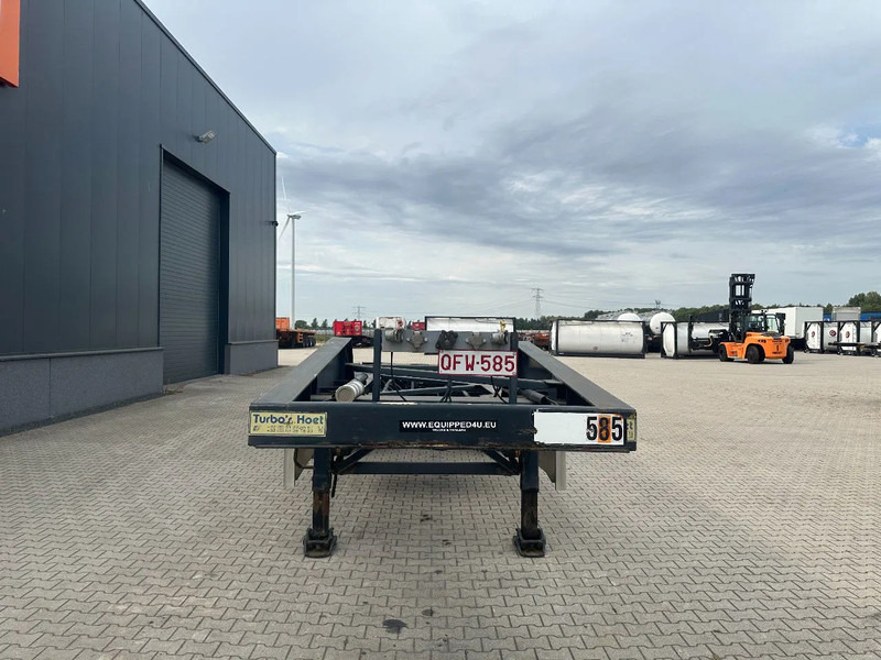 ناقل حاوية/ نصف مقطورة بحاوية TURBOS HOET Turbo's Hoet 20FT High Cube GOOSENECK ADR CHASSIS / BPW + DISC / ADR (FL, AT, OX) / NL- trailer / APK / 2x available: صورة 6