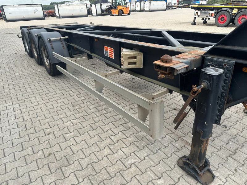ناقل حاوية/ نصف مقطورة بحاوية TURBOS HOET Turbo's Hoet 20FT High Cube GOOSENECK ADR CHASSIS / BPW + DISC / ADR (FL, AT, OX) / NL- trailer / APK / 2x available: صورة 14