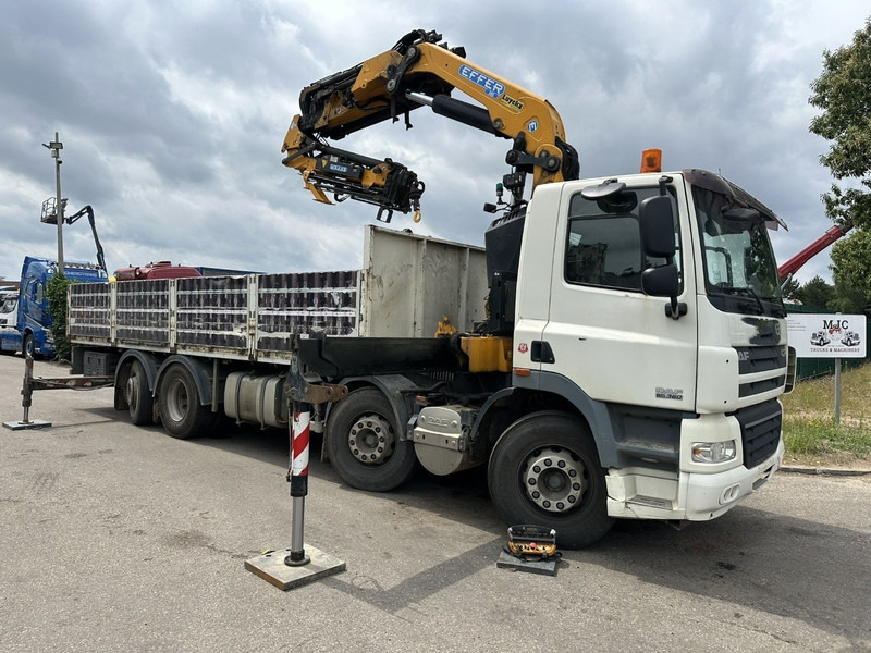 DAF CF 85.360 8x2 + KRAN (25m!) EFFER 305 6S + JIB 4S + ROTATOR - PLATORM 7m60 - LIFT + STEERING AXLE - EURO 5 - BE - شاحنات مسطحة, شاحنة كرين: صورة 1 DAF CF 85.360 8x2 + KRAN (25m!) EFFER 305 6S + JIB 4S + ROTATOR - PLATORM 7m60 - LIFT + STEERING AXLE - EURO 5 - BE - شاحنات مسطحة, شاحنة كرين: صورة 1