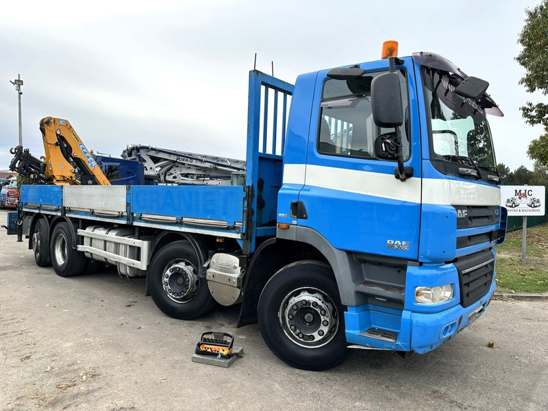 DAF CF 85.360 8x2 PRITSCHE 7m35 + KRAN EFFER 165-3S + RADIO - MANUAL GEARBOX ZF - EURO 5 - BE TRUCK - شاحنات مسطحة, شاحنة كرين: صورة 1 DAF CF 85.360 8x2 PRITSCHE 7m35 + KRAN EFFER 165-3S + RADIO - MANUAL GEARBOX ZF - EURO 5 - BE TRUCK - شاحنات مسطحة, شاحنة كرين: صورة 1