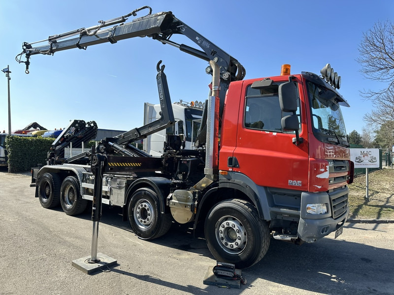 DAF CF 85.410 8x4 HOOKLIFT + CRANE HIAB 244 EP-3 HIDUO - Radio - Rotator - RETARDER - EURO 4 - BIG AXLES HUB REDUCTION - شاحنة برافعة خطافية, شاحنة كرين: صورة 1 DAF CF 85.410 8x4 HOOKLIFT + CRANE HIAB 244 EP-3 HIDUO - Radio - Rotator - RETARDER - EURO 4 - BIG AXLES HUB REDUCTION - شاحنة برافعة خطافية, شاحنة كرين: صورة 1