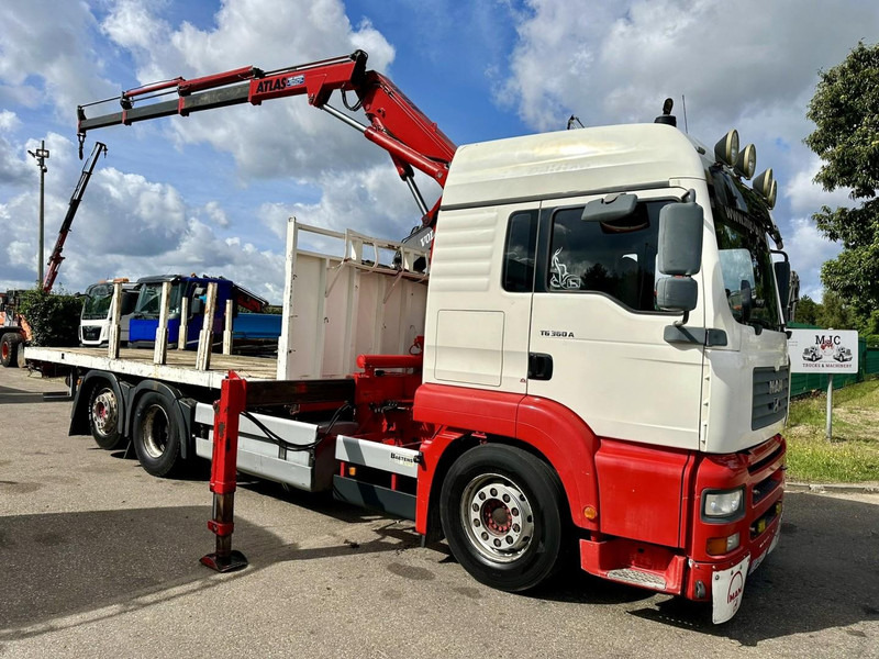 MAN TG 360 A 6x2 + KRAN ATLAS 100.1 A3 - PLATFORM 5m80 - E3 - LIFT-AXLE - FULL AIR SUSPENSION - ZF AS TRONIC - BE TRUCK - شاحنات مسطحة, شاحنة كرين: صورة 2 MAN TG 360 A 6x2 + KRAN ATLAS 100.1 A3 - PLATFORM 5m80 - E3 - LIFT-AXLE - FULL AIR SUSPENSION - ZF AS TRONIC - BE TRUCK - شاحنات مسطحة, شاحنة كرين: صورة 2